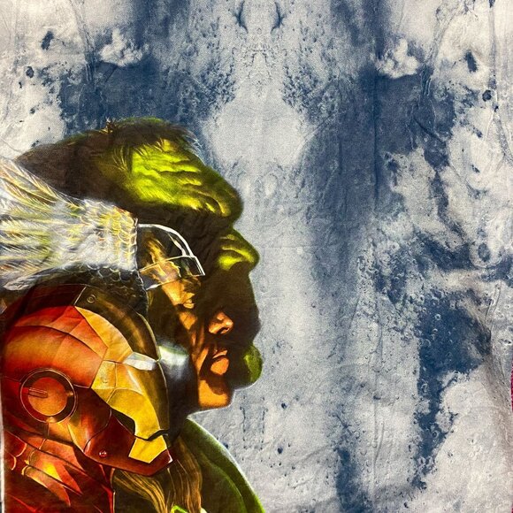 Marvel The Avengers Blue Tie Dye T-Shirt 2XL - Picture 2 of 4